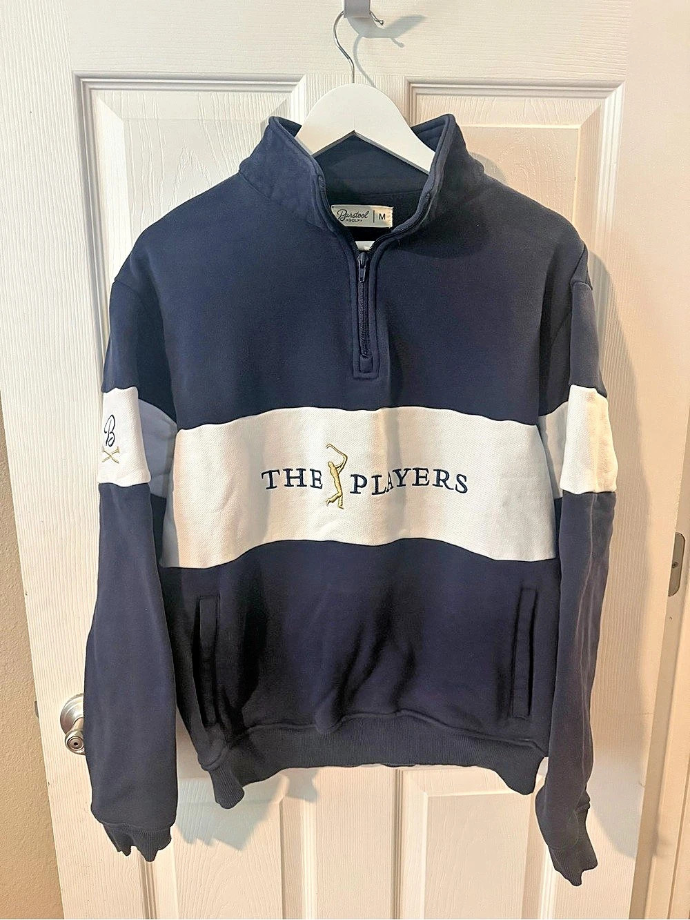 Barstool Sports The Players Golf Color Block Quarter Zip sweatshirt SZ: Medium!